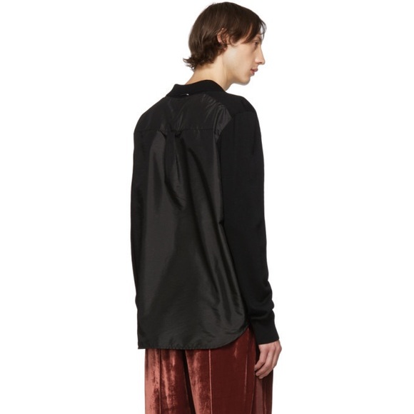 TIBI Ssense Exclusive Black Hybrid Polo Mens Size XL - Picture 3 of 14